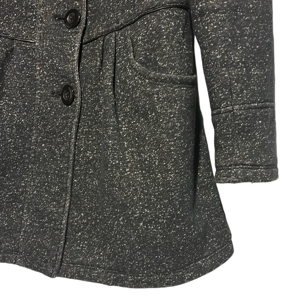 Apt 9 size small women’s dress coat black with white flecks feminine details - Picture 4 of 6